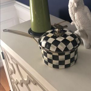 Mackenzie childs courtly check sauce pot-medium